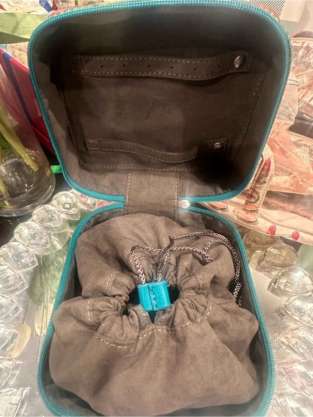 Silpada Tucson Jewelry Travel Case Tote F0007  Southwest Aztec Teal 2015 Western